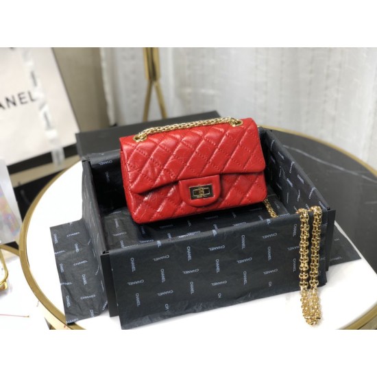 Replica Mini Reissue 2.55 Graffiti Croc Embossed Flap Bag Red