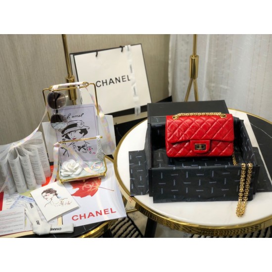 Replica Mini Reissue 2.55 Graffiti Croc Embossed Flap Bag Red