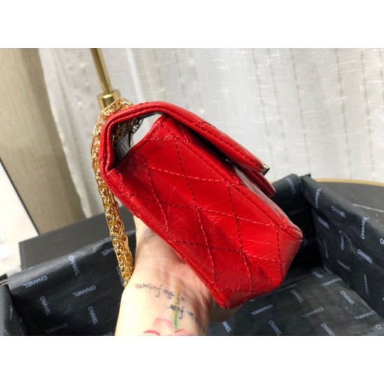 Replica Mini Reissue 2.55 Graffiti Croc Embossed Flap Bag Red