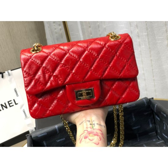 Replica Mini Reissue 2.55 Graffiti Croc Embossed Flap Bag Red