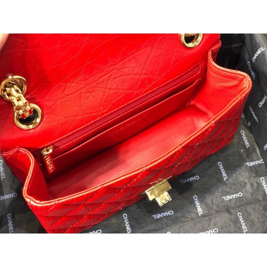 Replica Mini Reissue 2.55 Graffiti Croc Embossed Flap Bag Red