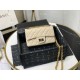 Fake Mini Reissue 2.55 Graffiti Croc Embossed Flap Bag Apricot Replica