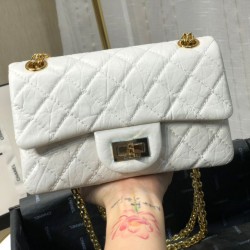 Replica Mini Reissue 2.55 Graffiti Croc Embossed Flap Bag White