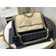 Replica Large 19 Wool Tweed Flap Bag AS1162 AS1160 Apricot