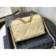 Replica Large 19 Wool Tweed Flap Bag AS1162 AS1160 Apricot