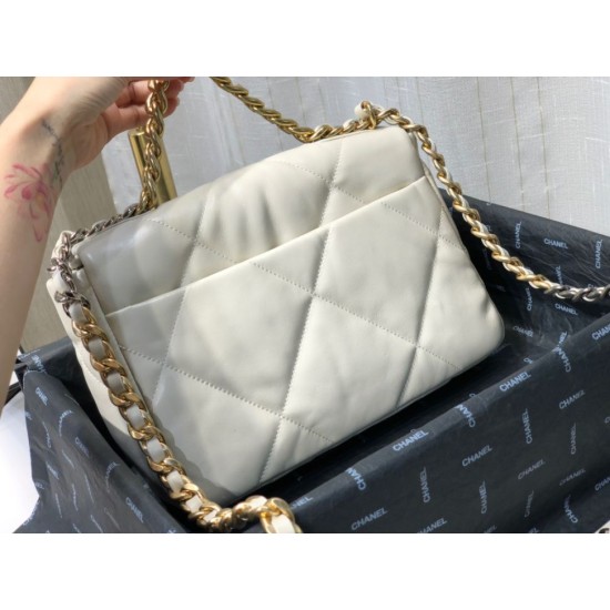 Fake Large 19 Wool Tweed Flap Bag AS1162 AS1160 Beige Replica Replica Large 19 Wool Tweed Flap Bag AS1162 AS1160 Beige