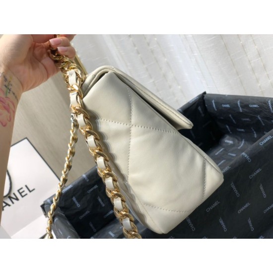 Fake Large 19 Wool Tweed Flap Bag AS1162 AS1160 Beige Replica Replica Large 19 Wool Tweed Flap Bag AS1162 AS1160 Beige