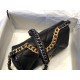 Fake Large 19 Wool Tweed Flap Bag AS1162 AS1160 Black Replica