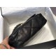 Fake Large 19 Wool Tweed Flap Bag AS1162 AS1160 Black Replica