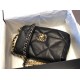 Fake Large 19 Wool Tweed Flap Bag AS1162 AS1160 Black Replica