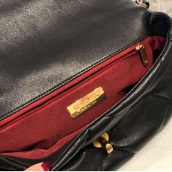 Fake Large 19 Wool Tweed Flap Bag AS1162 AS1160 Black Replica