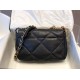 Fake Large 19 Wool Tweed Flap Bag AS1162 AS1160 Black Replica