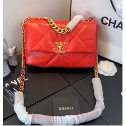 Replica Large 19 Wool Tweed Flap Bag AS1162 AS1160 Red