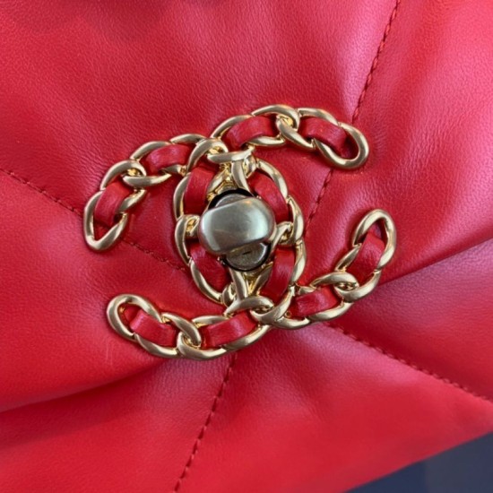 Replica Large 19 Wool Tweed Flap Bag AS1162 AS1160 Red Replica Large 19 Wool Tweed Flap Bag AS1162 AS1160 Red