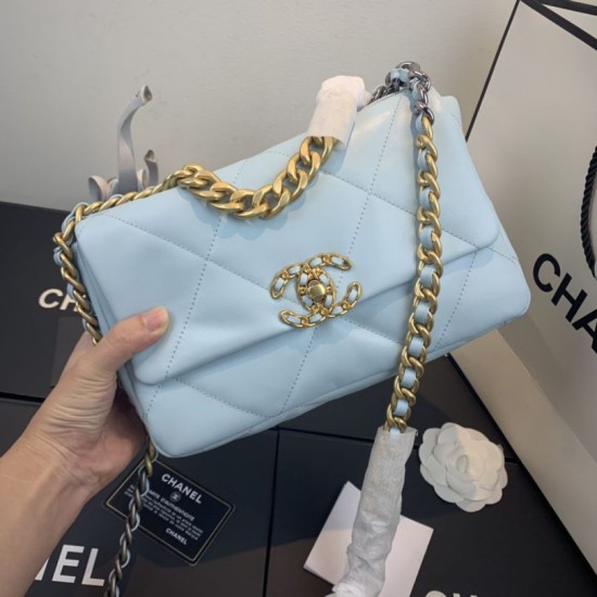 Replica Large 19 Wool Tweed Flap Bag AS1162 AS1160 Sky Blue Replica Large 19 Wool Tweed Flap Bag AS1162 AS1160 Sky Blue