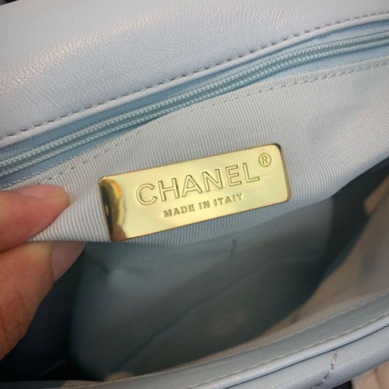 Replica Large 19 Wool Tweed Flap Bag AS1162 AS1160 Sky Blue Replica Large 19 Wool Tweed Flap Bag AS1162 AS1160 Sky Blue