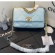 Replica Large 19 Wool Tweed Flap Bag AS1162 AS1160 Sky Blue Replica Large 19 Wool Tweed Flap Bag AS1162 AS1160 Sky Blue