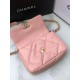 Replica Medium 19 Denim Fabric Tweed Flap Bag AS1160 Pink