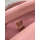 Replica Medium 19 Denim Fabric Tweed Flap Bag AS1160 Pink