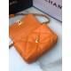 Replica Medium 19 Denim Fabric Tweed Flap Bag AS1160 Orange