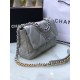 Fake Medium 19 Denim Fabric Tweed Flap Bag AS1160 Gray Replica