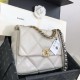 Fake Medium 19 Denim Fabric Tweed Flap Bag AS1160 Replica