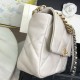 Fake Medium 19 Denim Fabric Tweed Flap Bag AS1160 Replica