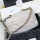 Fake Medium 19 Denim Fabric Tweed Flap Bag AS1160 Replica