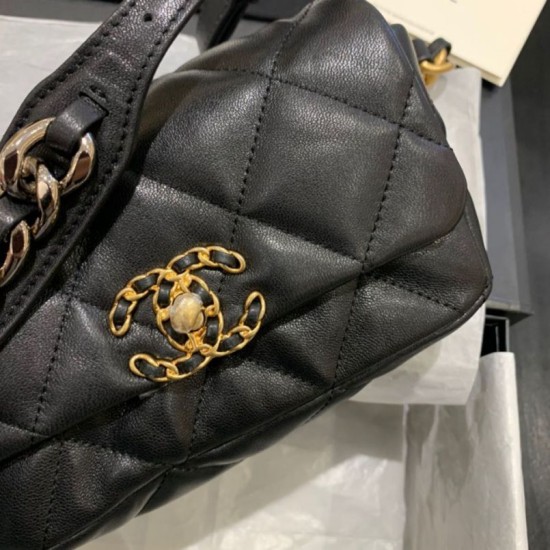 Replica 19 Wool Tweed Waist Bag AS1163 Black