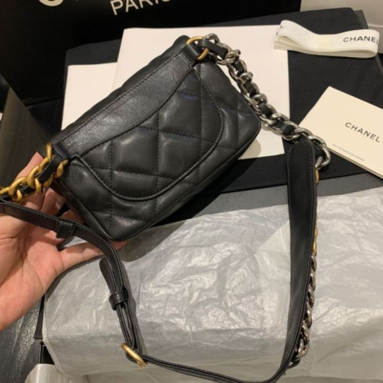 Replica 19 Wool Tweed Waist Bag AS1163 Black