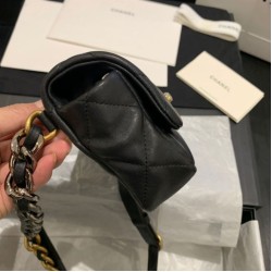 Replica 19 Wool Tweed Waist Bag AS1163 Black Replica 19 Wool Tweed Waist Bag AS1163 Black