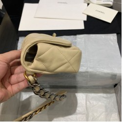 Replica 19 Wool Tweed Waist Bag AS1163 Apricot Replica 19 Wool Tweed Waist Bag AS1163 Apricot