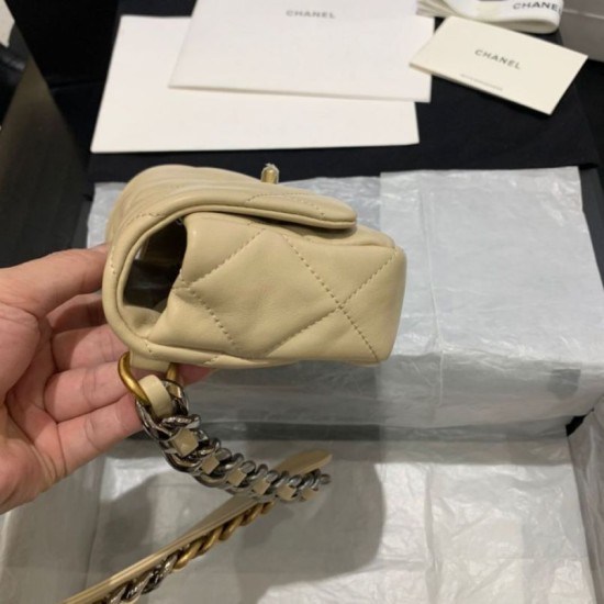 Replica 19 Wool Tweed Waist Bag AS1163 Apricot