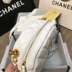 Replica Lambskin Studded Logo Camera Case AS1511 White