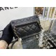 Replica Logo Pearl Chain Bag AS1610 Black