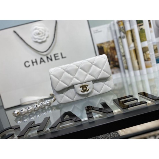 Fake Logo Pearl Chain Bag AS1610 White Replica