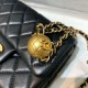 Fake Lambskin Flap Bag AS1786 Black Replica
