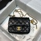 Fake Lambskin Flap Bag AS1786 Black Replica