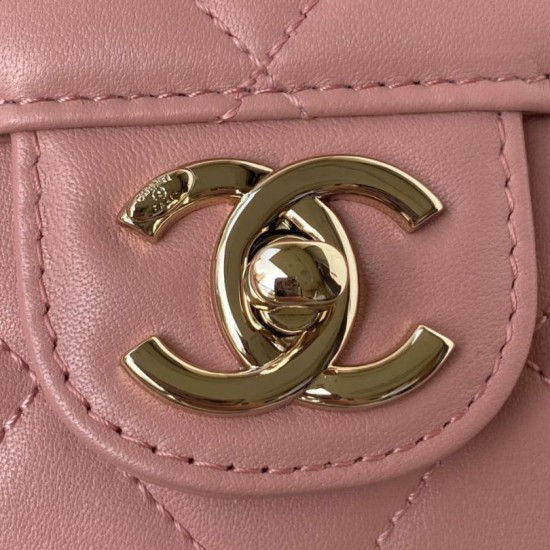 Replica Small Flap Bag With Top Handle AS2680 Pink