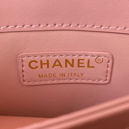 Replica Small Flap Bag With Top Handle AS2680 Pink