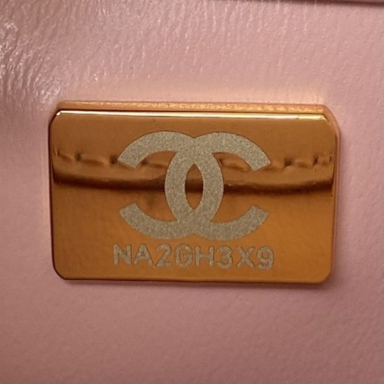 Replica Small Flap Bag With Top Handle AS2680 Pink