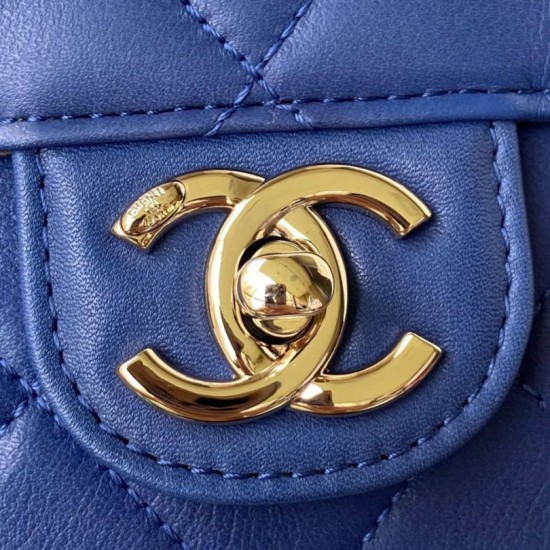 Replica Small Flap Bag With Top Handle AS2680 Blue