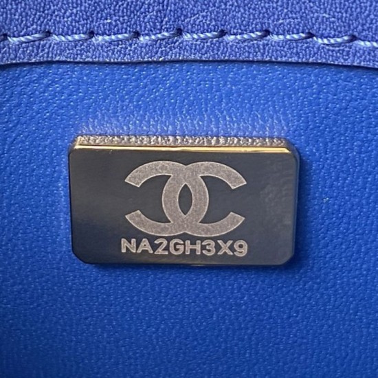 Replica Small Flap Bag With Top Handle AS2680 Blue