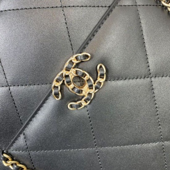 Fake Calfskin Shopping Bag AS2973 Black Replica