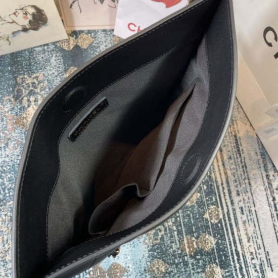 Fake Calfskin Shopping Bag AS2973 Black Replica
