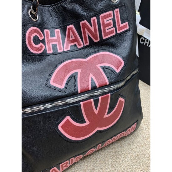 Fake Zipped Shopping Bag Black Replica