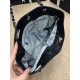 Fake Zipped Shopping Bag Black Replica