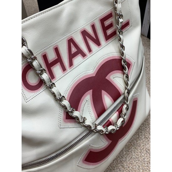 Fake Zipped Shopping Bag White Replica