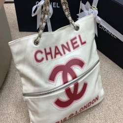 Fake Zipped Shopping Bag White Replica