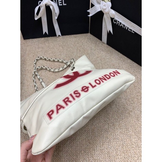 Fake Zipped Shopping Bag White Replica